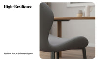 Ergonomic Backrest Upholstered Side Chair Modern Design Upholstered Shell Chair Space-Saving Dining Seating Stable Frame for Homeowners, Families, Interior Decorators, Game Room, Home Office, Bedroom, Restaurant