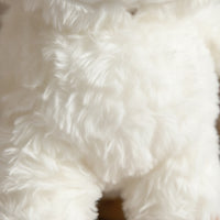 Decorative Stuffed Sheep with Bib Soft Sheep Plushie Standing Cuddly for Children, Toddlers, Nursery Decor, Bedside, Shelf