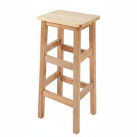 Solid Structure Square Top Counter Seat Stable Construction Bar Chair with Footrest Tall Stool Versatile Design for Restaurant Owners, Homeowners, Adults, Cafe, Kitchen, Dining Room