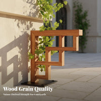 Aluminum Alloy Pergola Weather Resistant Faux Wood Grain Grape Trellis Stable Structure Outdoor Climbing Plant Arbor for Homeowners, Backyard, Pathway