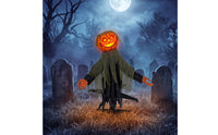Halloween Pumpkin Decoration Freestanding with Pumpkin Head Large Moving Halloween Decoration for Front Porch