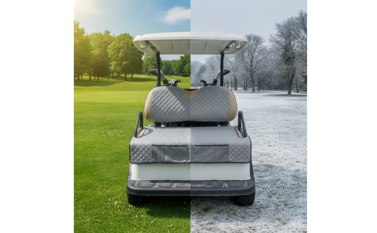 Amazon New Golf Cart Seat Cover with 4 Front Pockets, Non-Slip Bottom Cushion, Golf Cart Seat Cover