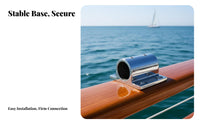 Square Base Stanchion Mount Long-Lasting in Saltwater Stainless Steel Tube Base Stainless Steel Handrail Stanchion Anti