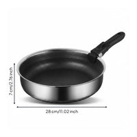 Detachable Handle Pan Induction Ready Stainless Steel Skillet All Cooktops Cookware For
