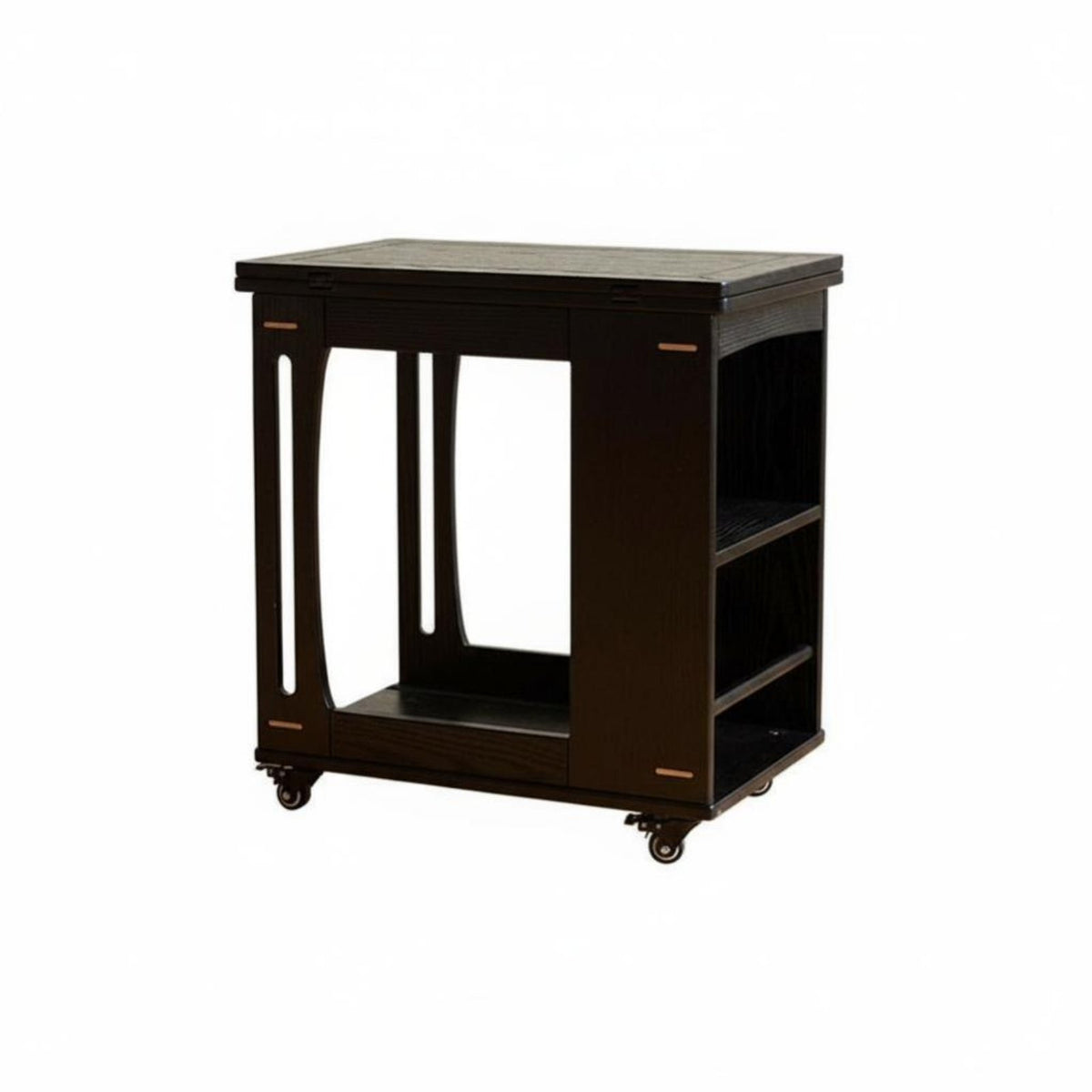Three-Tier Foldable Trolley Space-Saving Mobile Furniture With Casters Adaptable for Students, Educators, Living Room