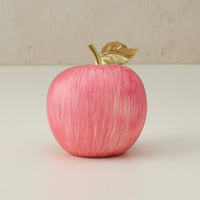 Decorative Fruit with Gold Stem Brushed Fruit Contemporary Design Figurine for Entryway Cabinet, Bookshelf