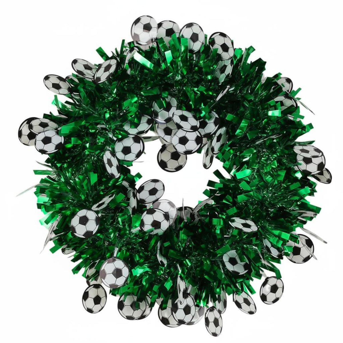 Championship Soccer Event Party Wreath Festive Decoration Football Theme Garland Easy to Hang for Kids