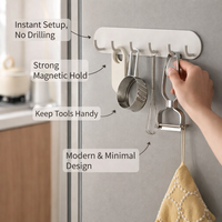 Cabinet Tissue Box Holder and Pantry Rack, Iron Wall-Mounted Paper Towel for Fridge-Side Storage Organizer