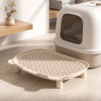 Easy to Clean Raised Cat Litter Mat Washable Litter Mat with Legs Sturdy Scratch-Resistant for Cats, Small Areas