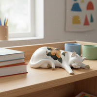 Garden Cat Decoration Cute Sleeping Cat Ornament Decorative Home Decor for Balcony, Terrace, Courtyard