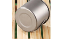 Lightweight Titanium Mug with Lid Portable Titanium Cup with Lid Compact Camping Cup with Folding Handle Heat-Resistant for Backpacking