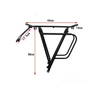 Reinforced Structure Mountain Bike Rear Carrier Lightweight Aluminum Bike Pannier Rack High Capacity Cycle Luggage Rack for Commuters