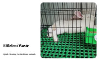 chew-resistant Perforated enclosure Floor Mat Easy to Clean Perforated Hutch perforated panel Non-Slip Pet Foot protector interconnectable Panels for small animal Owners, Indoors