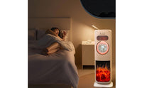2-in-1 Column Heater with Mister Year-Round Column Fan Heater Slim Misting Fan Vertical for Living Room