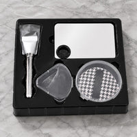 Pineapple Palette Houndstooth Triangle Makeup Sponge and Brush Cleaning Set