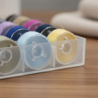 25 Pieces Sewing Device Bobbin Case Set Universal Fit Bobbins with Thread for Crafters