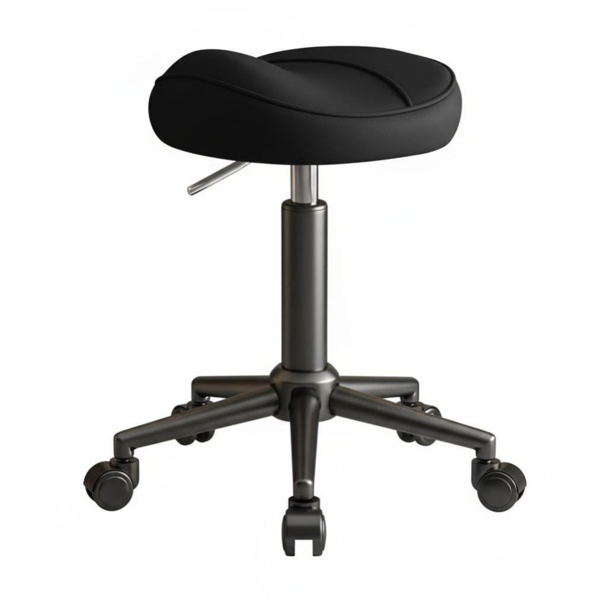 Adjustable Height Saddle Seat Stool Anti-Static Ergonomic Saddle Seat effortless Rolling Casters Seating Furniture sturdyDuty for Professionals, Salon Workers, Kitchen, Office, Workshop, Studio