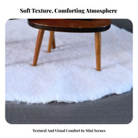 DIY Decoration Miniature Soft Carpet Soft Hint Dollhouse Miniature Rug Prop for Hobbyists, Children, Photography Set, Playroom