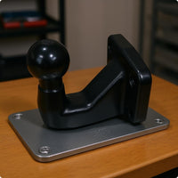 50mm Trailer Hitch Ball Glossy Finish European Tow Ball Curved Design Vehicle Accessory
