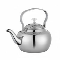Decorative Knob Stainless Steel Tea Kettle Flat Base Tea Kettle Polished Cookware Easy to Clean