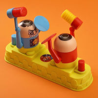 Push-Button Two-Player Battle Game Interactive Head-to-Head Battle Toy Molded Plastic Coil-Powered-Loaded Figure Game Desktop-Sized