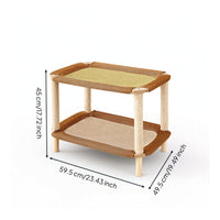 Breathable Double-Layer Cat Bed Woven Elevated Cat Bed Cool Furniture Cozy for Indoor