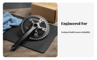 Mountain Bike Crankset Narrow Wide Cogs Square Taper Crankset Square Taper Crank Limb Set High-Strength Aluminum Alloy