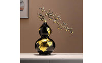 Double Gourd Ornament Marbled Accents Double Gourd Decor Freestanding Ornament