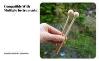 Childsafe spherical-headtiped Beater adaptable Percussion Mallet Brightly Colored Musical Accessory sturdy for young children, Beginners, Music instructors, Kindergarten, Practice periods, Playroom, Home