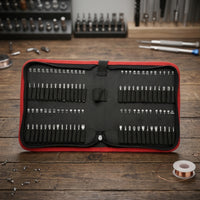 Bit Storage Pouch Foldable Screwdriver Bit Holder Tool Accessory Organizer Compact Tool Pouch with Zipper Portable for Diyers