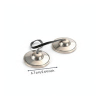 Cymbals with Strap Handcrafted Hand Cymbals Bright Percussion for Practitioners, Meditation