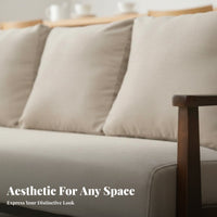 Comfortable Cushions Wooden Frame Sofa and Table Set Modern Design Commercial Furniture Stable Structure Lounge Seating Modular Arrangement for Cafe Owners, Restaurant Managers, Interior Designers, Coffee Shop, Tea House, Office Reception, Waiting Room