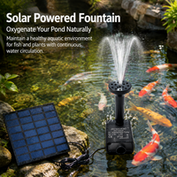 Solar Fountain Pump Kit, 110x110mm Floating Solar Water Fountain for Pond, Garden, Patio, Outdoor Composite