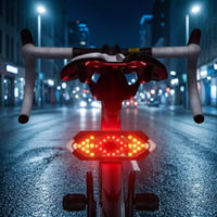 Bike Tail Light with Wireless Controller Control USB-Rechargeable