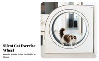 Quiet Operation feline jogning Wheel Easy Assembly Feline Exercise Wheel Sturdy Construction Pet Supply long-lasting for Indoors, Apartment, Living Room, Bedroom