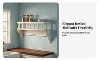 1:12 Scale Wall-Mounted Shelf European Design 1:12 Scale Display Rack Realistic Detailing Dollhouse Wall-Mounted Shelf for Hobbyists, Diorama Building