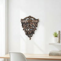 Cherub Wall Bracket Ornate Corbel Shelf Carved for Living Room