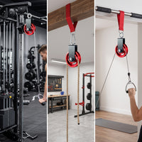 Fitness Pulley 360-Degree Rotating Pulley with Carabiner Gym Attachment Silent for Strength Training