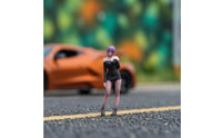 1/64 Scale Female Miniature Figure Detailed Short Haired Lady Figure Lifelike Female Figurine Collectible for Collectors