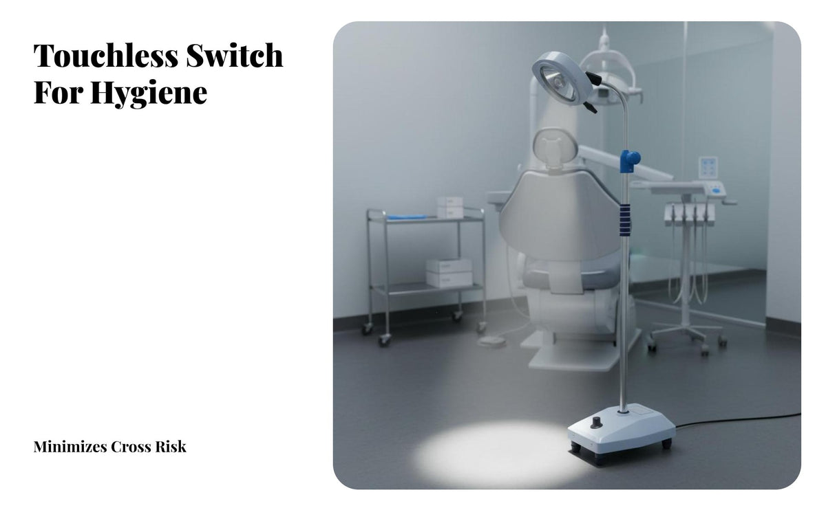 Adjustable Brightness Mobile Examination Lamp Flicker-without Flicker LED Medical Exam Light Easy Assembly LED Gooseneck Procedure Light for Surgeons, Dentists, Veterinarians, Hospital, Operating Room, Medical Practice, Beauty Salon