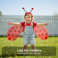 Bee Costume Set Stage Prop Glide Attachments Outfit Performance Wear 4 Piece Costume for Girls, Preschoolers, Dance Recital, Pretend Play
