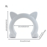 Cat Door Insert Easy to Install Pet Door with Cat Ears Long-Lasting Rigid for Cats, Wooden Doors, Apartments