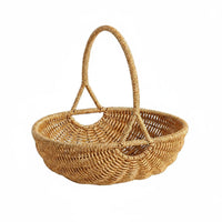 Multi Use Handwoven Picnic Basket Lightweight Picnic Basket Handmade Household Storage Large Capacity for Outdoor, Shopping