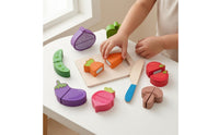 Wooden Food Cutting Toy Bright Colors Slicing Kit Child-Centered-Educational play Plaything for Children