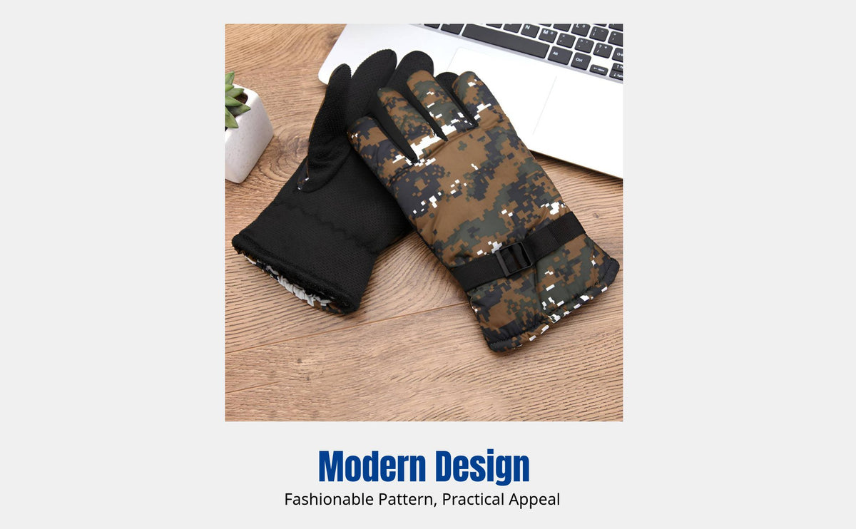 Outdoor Thermal Gloves, Winter, Anti-Slip, Thickened, Cycling, Hiking, Sports Use
