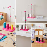 Space-Saving Sewing Thread Stand Compact Thread Stand with Loop Guides Smooth Smoother for Overlocking
