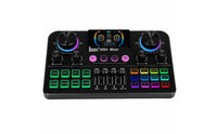Digital Display Live Live Broadcasting Sound Card Noise Reduction Bluetooth Karaoke Mixer Multi-Band Equalizer Live Sound Card Single-Press Presets for Streamers, Beginners, Recording