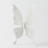 Beaded Lace Winged Creature Ornament Translucent Lace Winged Creature Ornament