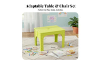 2 Pieces children's Table and Chairs Set Sturdy Construction for Kindergarten