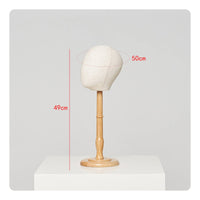 50 Cm Mannequin Head with Wooden Stand Sturdy Child Mannequin Head Lightweight Display Form Versatile for Boutique